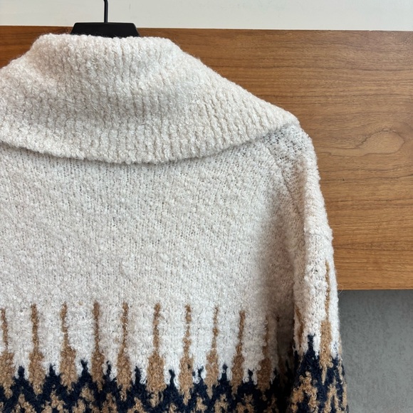 NWOT J.CREW Fair Isle johnny-collar sweater in bouclé yarn, Size XS - Picture 15 of 16